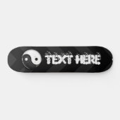 Shiny Round Yin Yang Symbol Custom Skateboard (Horizontaal)