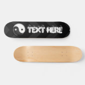 Shiny Round Yin Yang Symbol Custom Skateboard (Horizontaal)