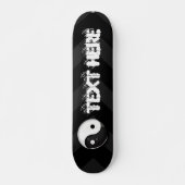Shiny Round Yin Yang Symbol Custom Skateboard (Voorkant)