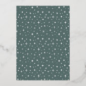 Shiny Royal Teddy Bear Prince Boy Baby shower Folie Uitnodiging (Achterkant)