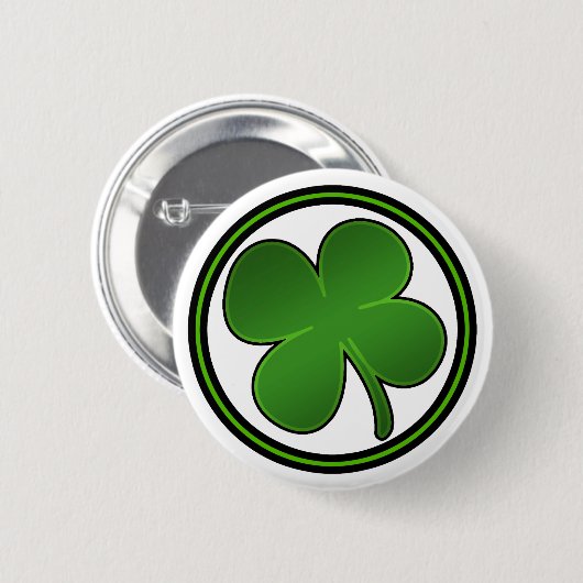 Shiny Shamrock Button (Voorkant /achterkant)