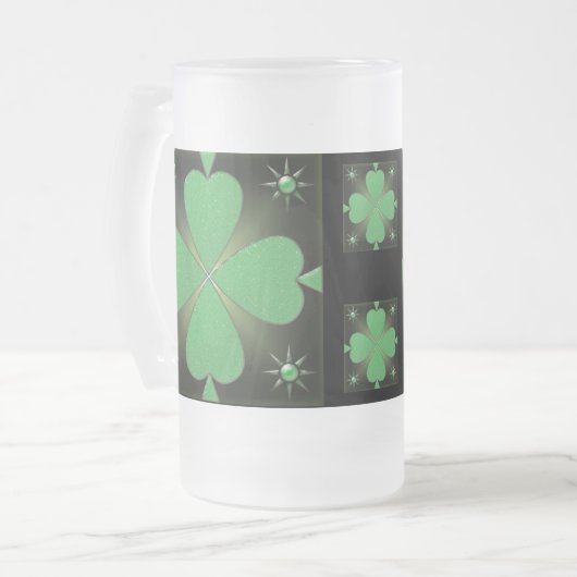 Shiny shamrock stein mok (Voorkant links)