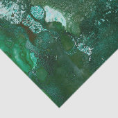 Shiny Silver en Green Malachite Emerald Marble Tissuepapier (Detail)