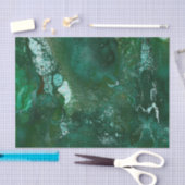 Shiny Silver en Green Malachite Emerald Marble Tissuepapier (Craft)