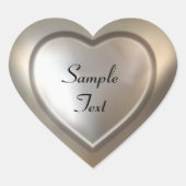 Shiny Silver Hart Sticker (Voorkant)