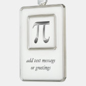 Shiny Silver Pi-symbool Verzilverd Omlijst Ornament (Links)