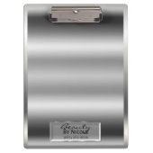 Shiny Silver Shine Elegant Chic Glam Persoonlijk Klembord (Voorkant)