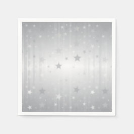 Shiny Silver Stars Servet