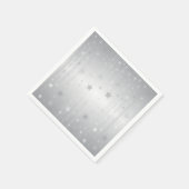 Shiny Silver Stars Servet (Hoek)