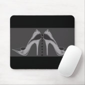 Shiny Silver Stiletto Art Muismat (Met muis)