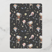 Shiny Spooktacular Halloween Ghost Verjaardagsfees Folie Uitnodiging (Achterkant)