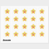 Shiny Star – Cute Love Energy Vierkante Sticker (Vel)