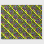 SHINY STAR MET COLORFUL GEMSTONES Gold Yellow Cadeaupapier (Vlak)