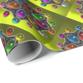 SHINY STAR MET COLORFUL GEMSTONES Gold Yellow Cadeaupapier (Rol Hoek)