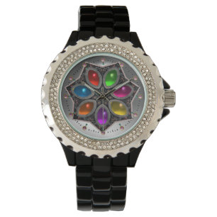 SHINY STAR MET KLORFUELE GEMSTONES HORLOGE