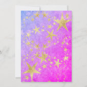Shiny Stars Quinceanera Uitnodiging (Achterkant)
