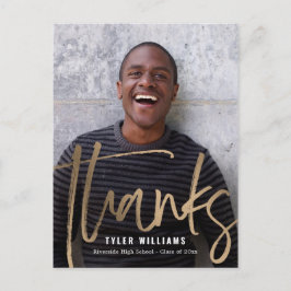 Shiny Strokes Modern Afstuderen Bedankt Briefkaart