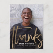 Shiny Strokes Modern Afstuderen Bedankt Briefkaart (Voorkant)