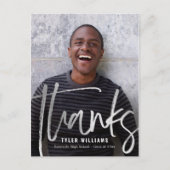 Shiny Strokes Modern Afstuderen Bedankt Briefkaart (Voorkant)