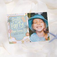 Shiny Summer Cute Pool Foto Girl Birthday