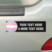 Shiny Transgender Pride Flag Bumpersticker (Op auto)