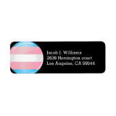 Shiny Transgender Pride Flag Etiket (Voorkant)
