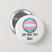Shiny Transgender Pride Flag Ronde Button 5,7 Cm (Voorkant /achterkant)