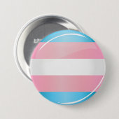 Shiny Transgender Pride Flag Ronde Button 7,6 Cm (Voorkant /achterkant)