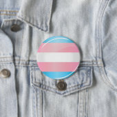 Shiny Transgender Pride Flag Ronde Button 7,6 Cm (In situ)