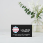 Shiny Transgender Pride Flag Visitekaartje (Staand voorkant)