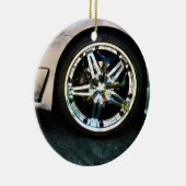 Shiny Wheels Keramisch Ornament (Rechts)