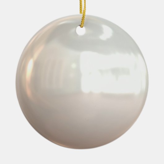 Shiny White Ball Ornament (Voorkant)