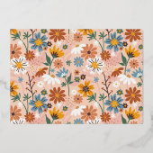 Shiny Wild One Retro foto 1e verjaardagsfeestje Folie Uitnodiging (Achterkant)