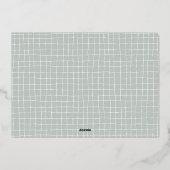 Shiny Winter Botanicals & Holly Christmas 2 Foto Folie Feestdagenkaart (Achterkant)