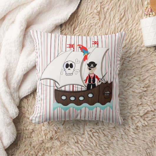 Ship Ahoy Matey Kinder Pirate Theme Kussen (Deken)