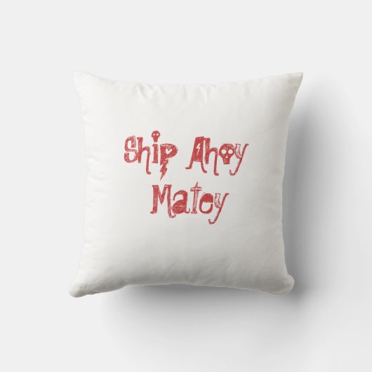 Ship Ahoy Matey Kinder Pirate Theme Kussen (Achterkant)