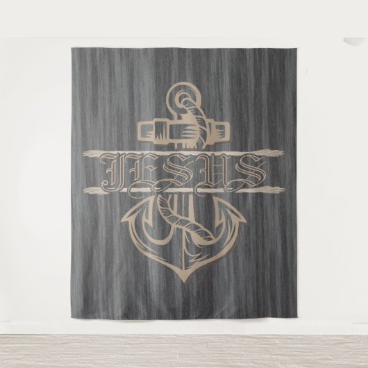 Ship Anchor and Rope roept Jezus uit Wandkleed (Voorkant)