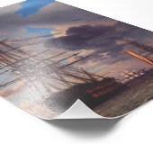 Ship and a Frigate at Anchor  Foto Afdruk (Hoek)