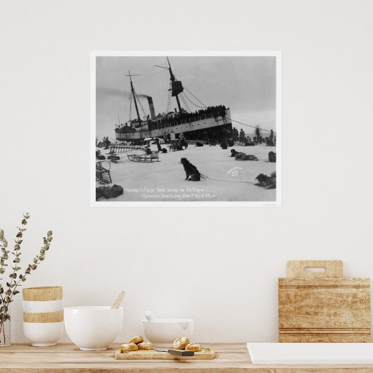 Ship Arrival Nome, Alaska 1914 Poster (Keuken)
