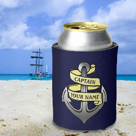 Ship Boat Captain Anchor Nautical Sea Custom Name Blikjeskoeler