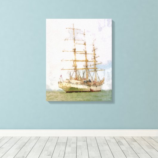 Ship canvas print (Insitu (Houten vloer))