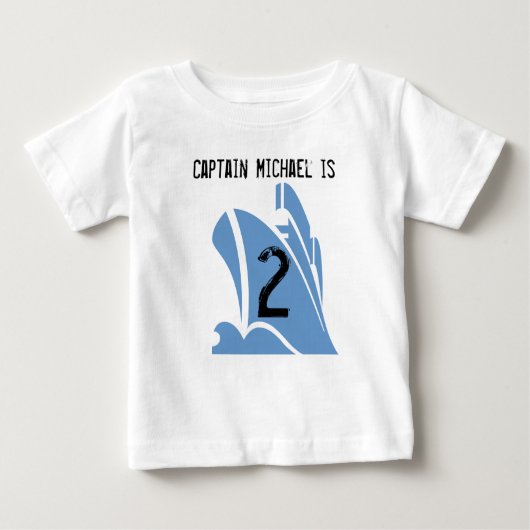Ship Captain  2e Verjaardag Tshirt (Voorkant)