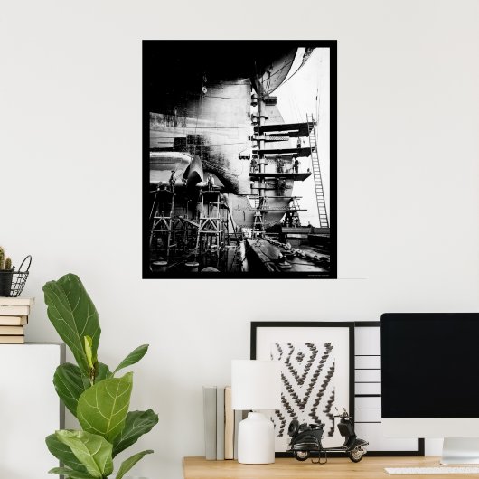 Ship Construction Hamburg, Duitsland, 1912 Poster (Thuiskantoor)