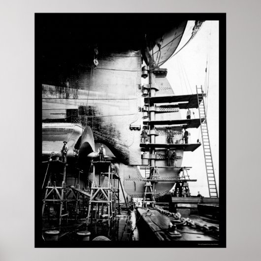 Ship Construction Hamburg, Duitsland, 1912 Poster (Voorkant)