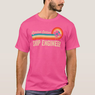 Ship Engineer Verjaardag Retro Mannen Papa T-shirt