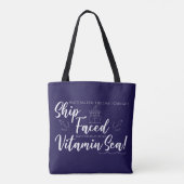 Ship Faced en Vitamine Zee Nautisch Tote Bag (Achterkant)