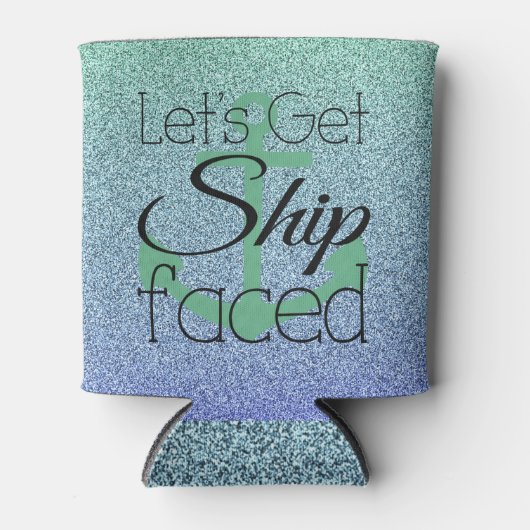Ship Faced Koelbox Glitter Ombre Blikjeskoeler (Voorkant)