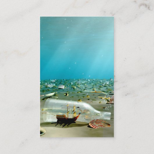 Ship-in-a-Bottle Wreck Bladwijzer Visitekaartje (Achterkant)