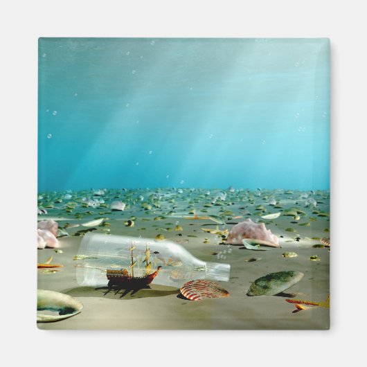 Ship-in-a-Bottle Wreck Magnet (Voorkant)
