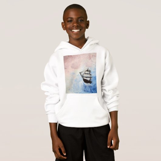 Ship in the Clouds Mystery Borders Zee Ocean Waves (Voorkant volledig)